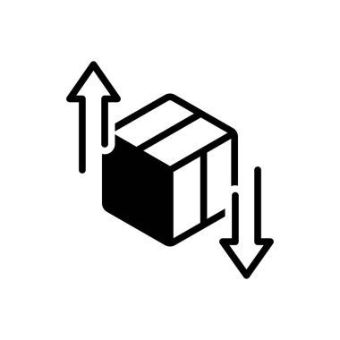 Dışarıya aktarmak için siyah katı simge