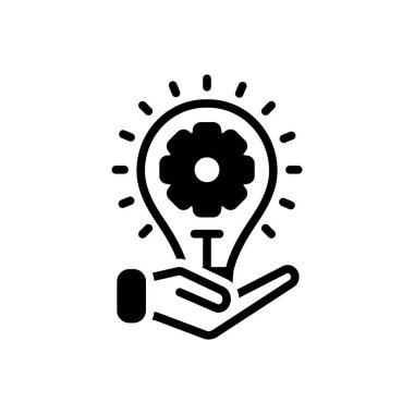 Çözüm için siyah katı simge 