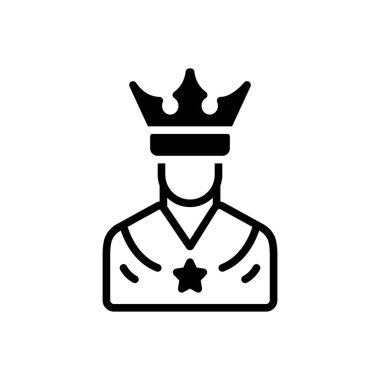 Asil için siyah katı simge 