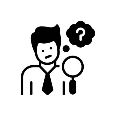 Merak için siyah katı simge 