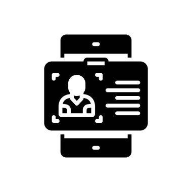 Tanımlama için siyah katı simge 