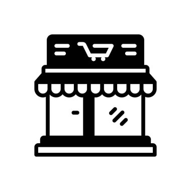 Perakende için siyah katı simge