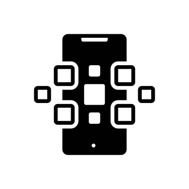 Uygulama için siyah katı simge 