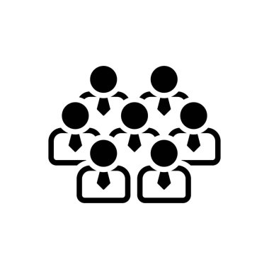 Grup için siyah katı simge 