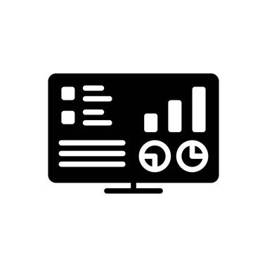 İstatistikler için siyah katı simge 