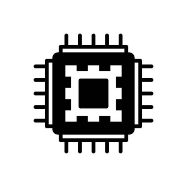 Yarı iletken için siyah katı simge 