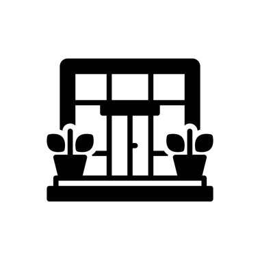 Giriş için siyah katı simge 