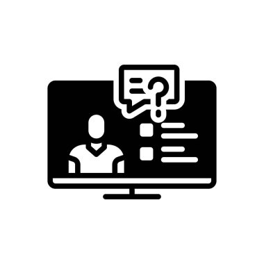 Soruşturmalar için siyah katı simge 