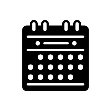 Günlerce siyah katı simge 