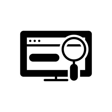 Tarama için siyah katı simge 