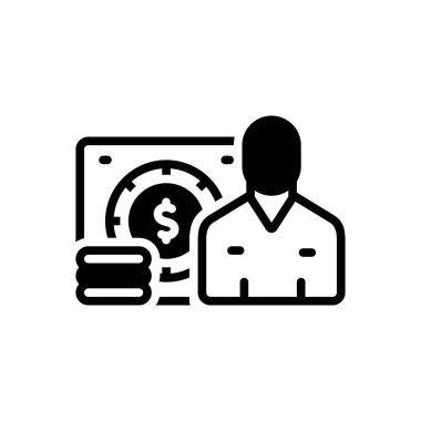 Haznedar için siyah katı simge 