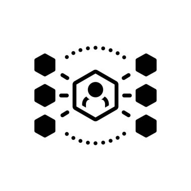 Kişiler için siyah katı simge 