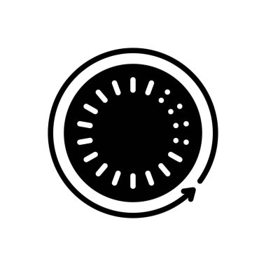 Yavaş için siyah katı simge 