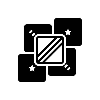 Arkaplanlar için siyah katı simge 