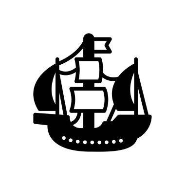 Columbus için siyah katı simge 