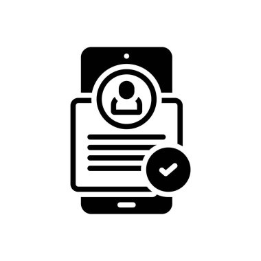 Giriş için siyah katı simge 