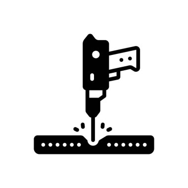 Sondaj için siyah katı simge 