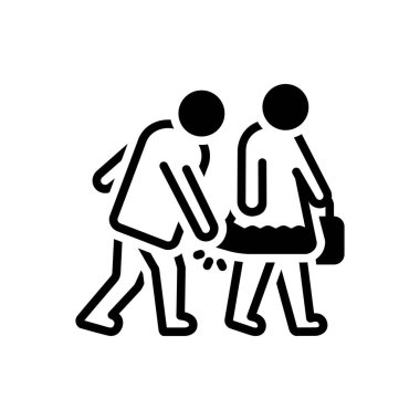 Taciz için siyah somut simge 