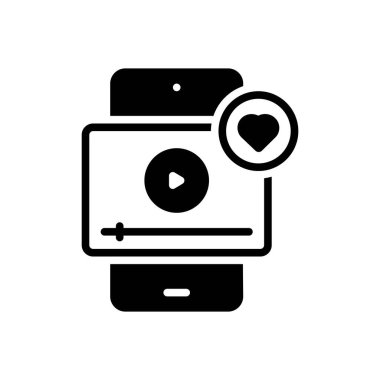 Tercihler için siyah katı simge 