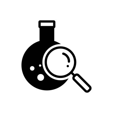 Araştırma için siyah katı simge 