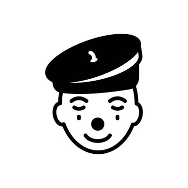 Pandomim için siyah katı simge 