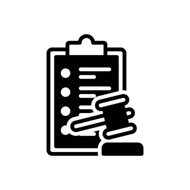 Kural için siyah katı simge 