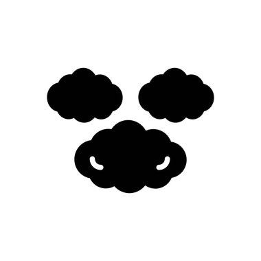 Bulut için siyah katı simge 
