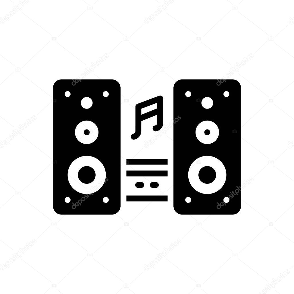 Black solid icon for sound