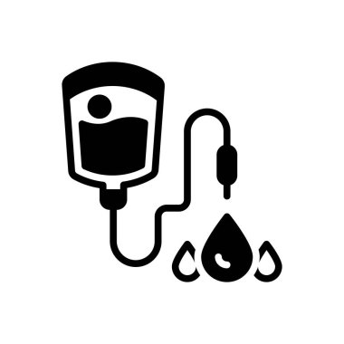 Kan için siyah katı simge 