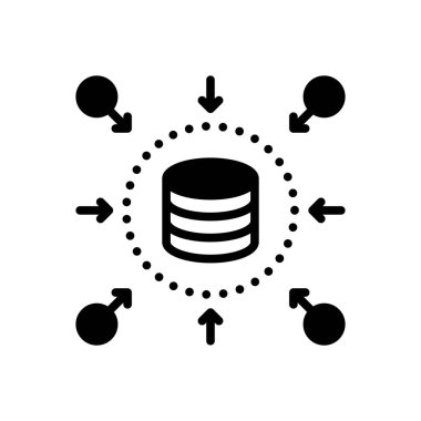 Toplam için siyah katı simge 