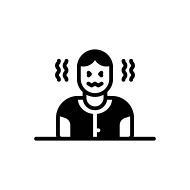 Korku için siyah katı simge 