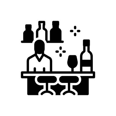 Pub 'lar için siyah katı simge 