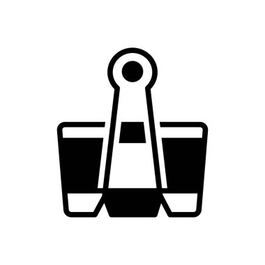 Klipsler için siyah katı simge 