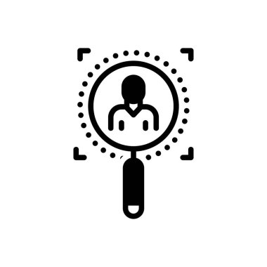 Tespit için siyah katı simge 