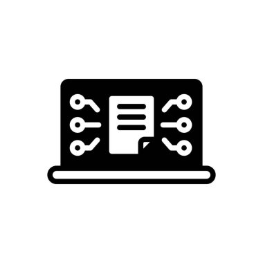 Protokoller için siyah katı simge 