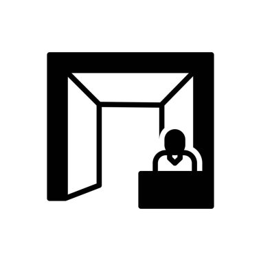 Fuar için siyah katı simge 