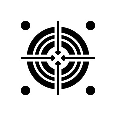 Hedef için siyah katı simge 