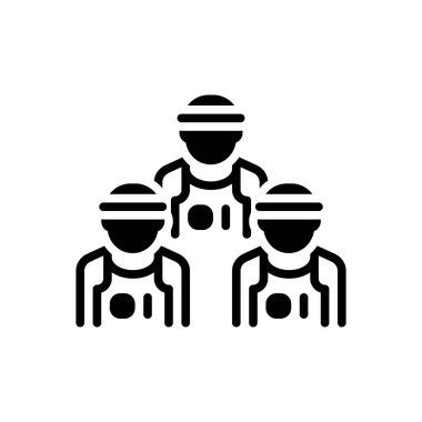 Oyuncular için siyah katı simge 