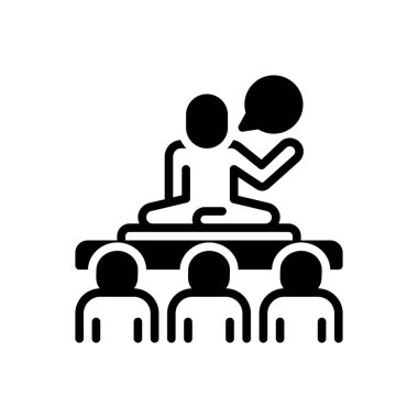 Kabarcık için siyah katı simge 