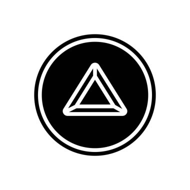 Üçgen için siyah katı simge 