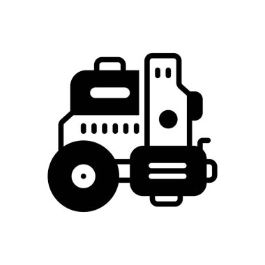 Pompalar için siyah katı simge 