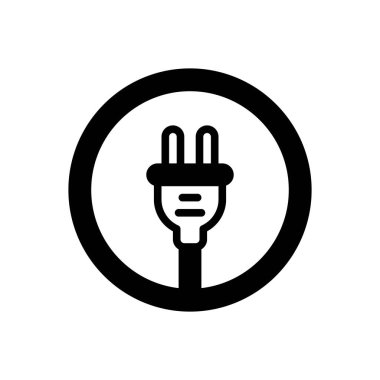 Fiş için siyah katı simge 