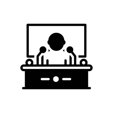 Açıklama için siyah katı simge 