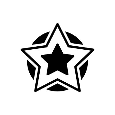 Yıldız için siyah katı simge 