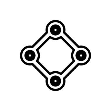 Bileşen için siyah katı simge 