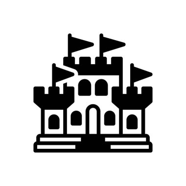 Kale için siyah katı simge 