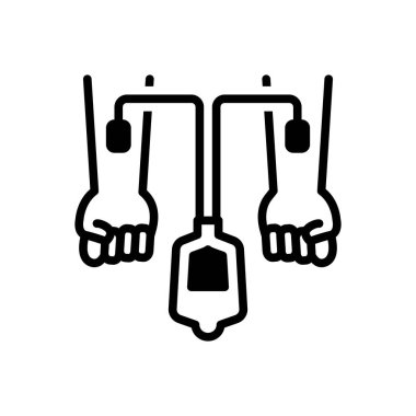 Donör için siyah katı simge 