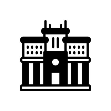 Kurum için siyah katı simge 