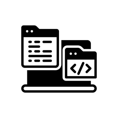 Programlar için siyah katı simge 