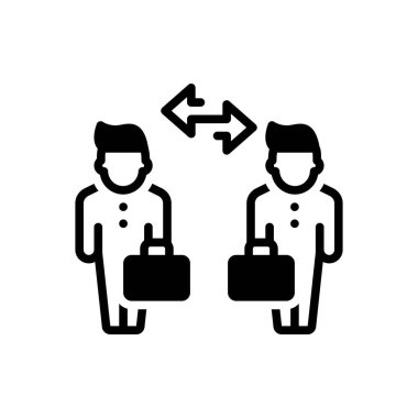 Çatışma için siyah katı simge 